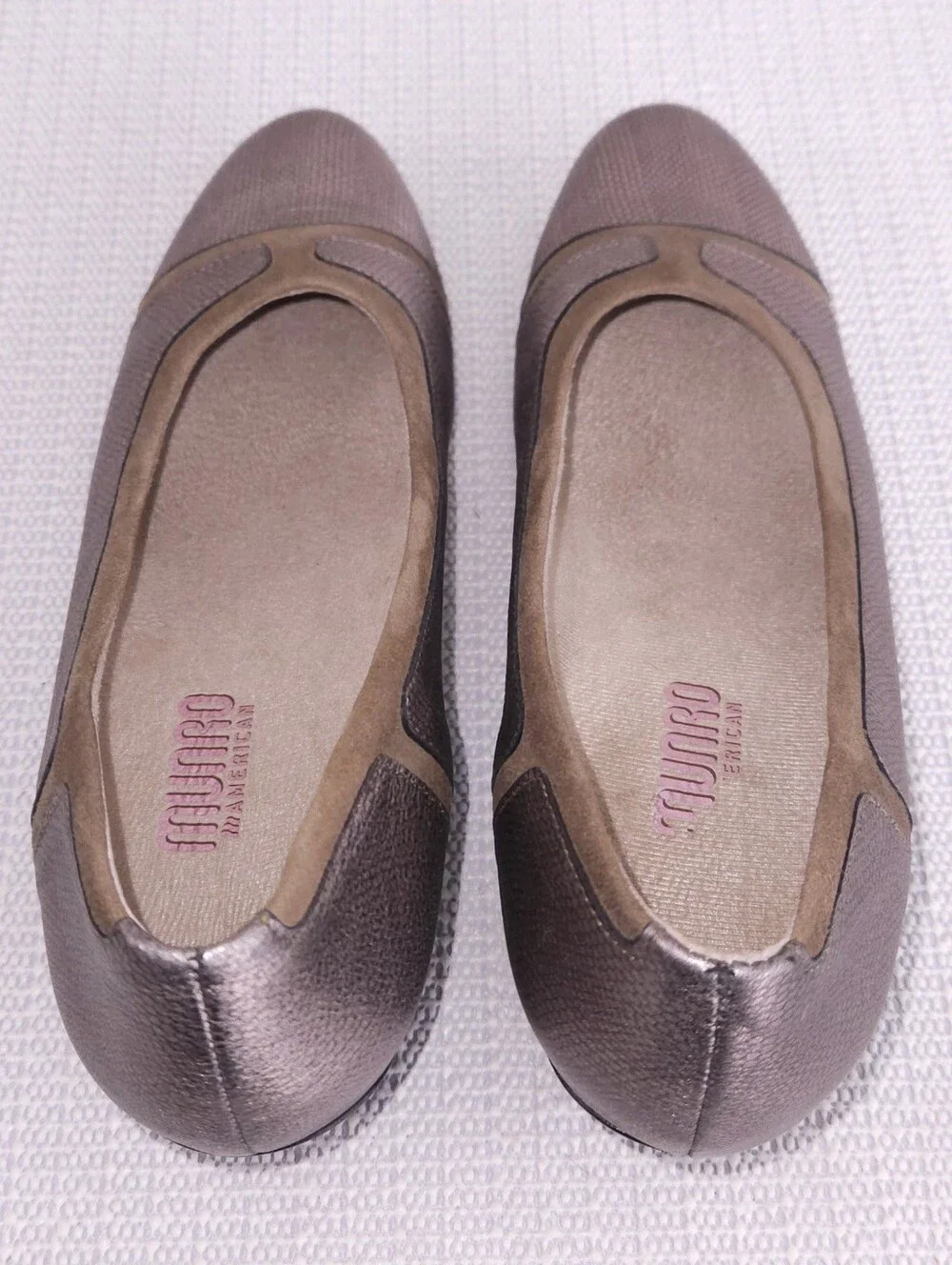 MUNRO Jillian Heel Pumps Metallic Leather Comfort Shoes US 8.5 N